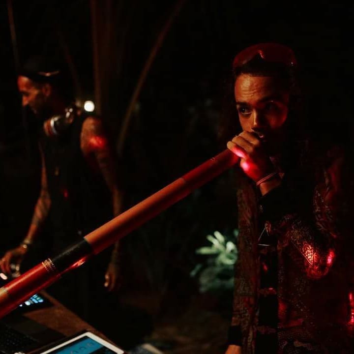 Didgeridoo in a live electronic set